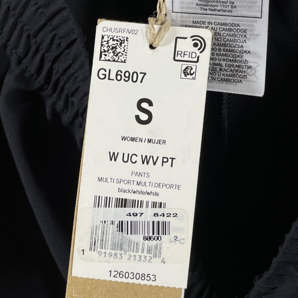 NEW Adidas Pants Womens Small black pink jogger athletic gym casual athleisure - Picture 6 of 11